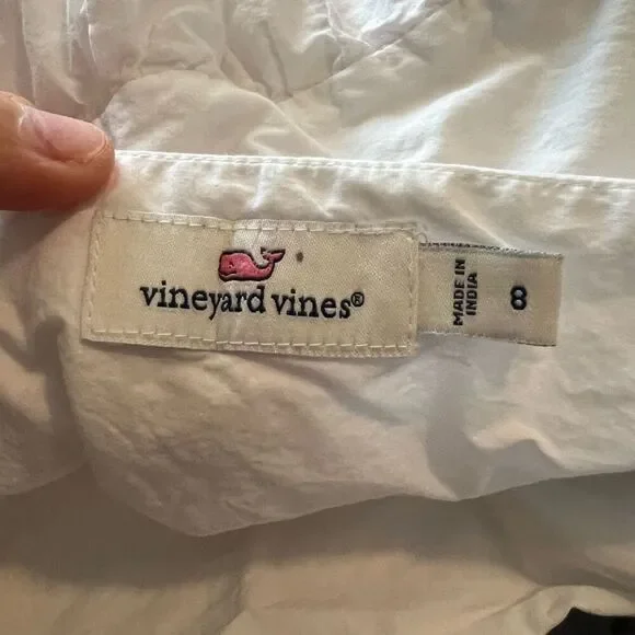 Vineyard Vines Women's Size 8 White Mini Skirt Red Embroidery Casual - Picture 5 of 9